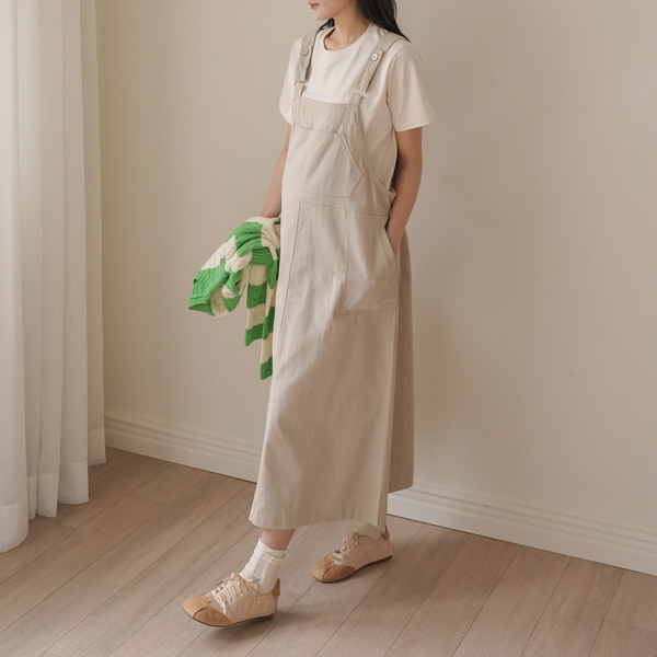 Maternity*Tan-tan cotton mel-bread maternity dress