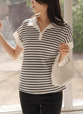 Maternity*ST Color Matching Short Sleeves T-shirt