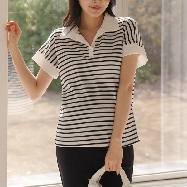 Maternity*ST Color Matching Short Sleeves T-shirt