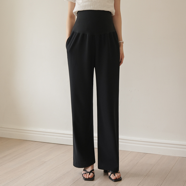 Maternity*Commute Line Span Wide Maternity Pants