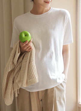 Maternity*Short Sleeves T-shirt with Modal Embroidery