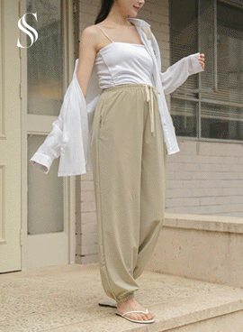 [S-made]Maternity*Iceholic String Jogger Maternity Pants