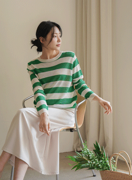 Maternity*Linen cotton single-breasted summer long-sleeved knit