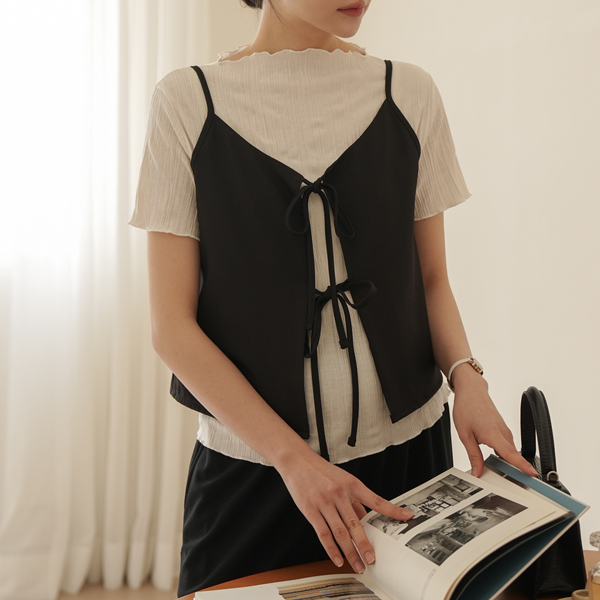 Maternity*Fluribon Double-Sided Bustier Blouse