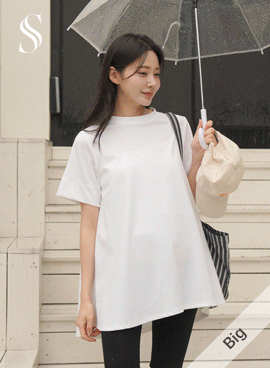 Maternity*Toktok Unbal Flare Short Sleeve Maternity T-shirt