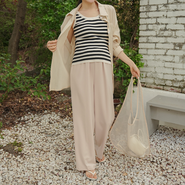 Maternity*Adjustable wide pregnant slacks