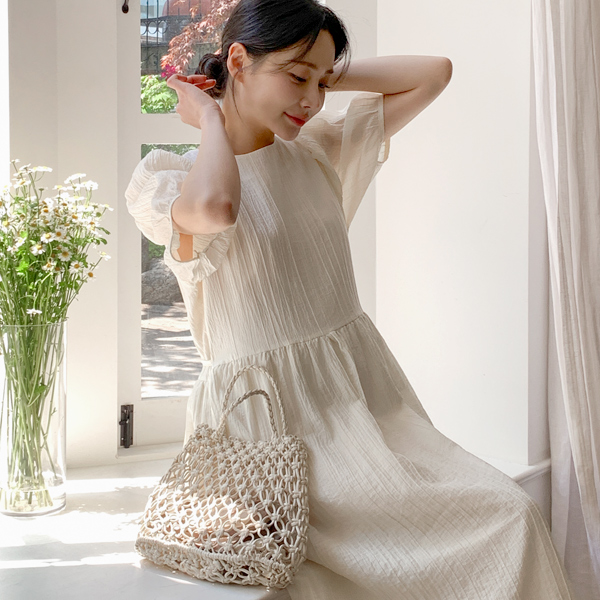 Maternity*Yoru Fake Back Button Maternity Dress