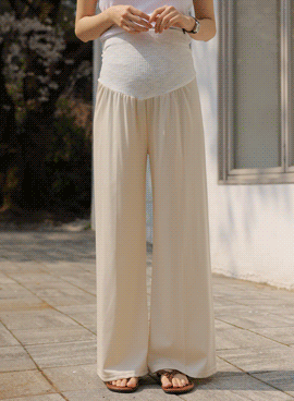 Maternity*Ice Wide Maternity Slacks