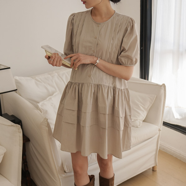 Maternity*Balloon rustling mini maternity dress (breastfeeding possible)