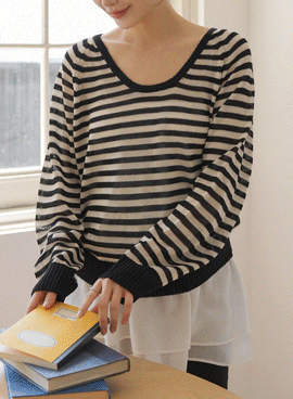 Maternity*Cool Rayon Daily Summer Knit (V-neck/Unique)