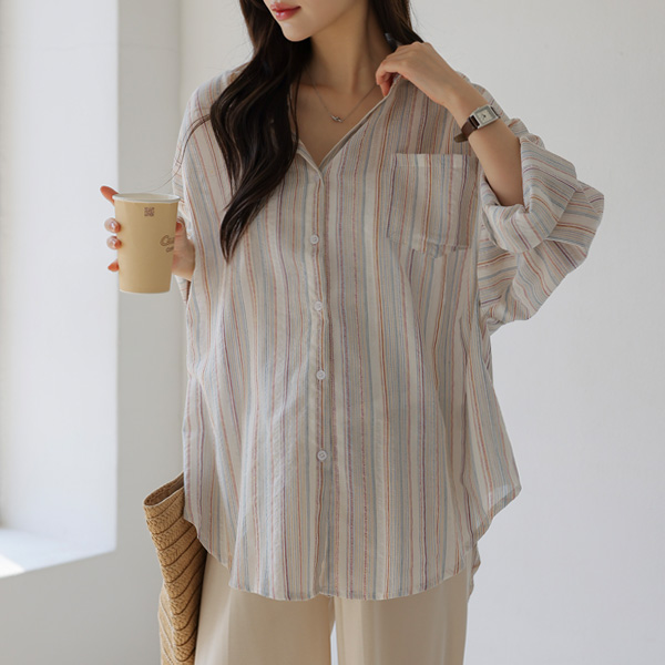 Maternity*Berry ST Linen Cotton Loose Fit Shirt