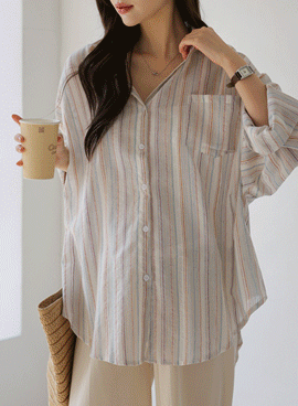 Maternity*Berry ST Linen Cotton Loose Fit Shirt
