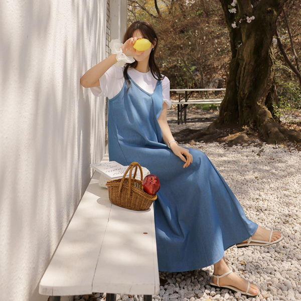 Maternity*DenimA Bustier Maternity Dress