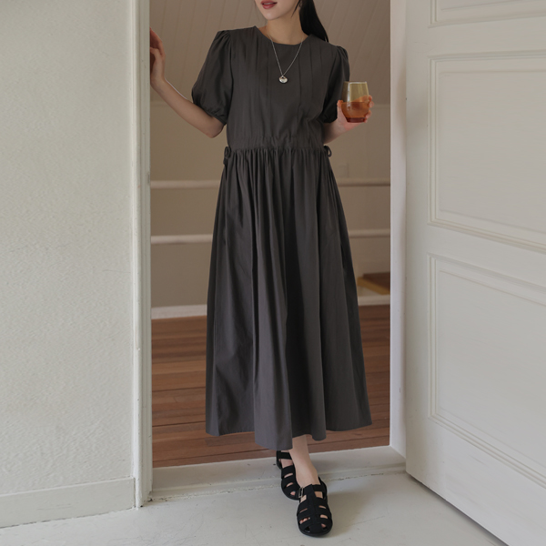 Maternity*Rye cotton pin tuck adjustment maternity dress