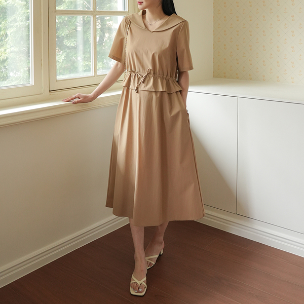 Maternity*Russae-style adjustable maternity dress