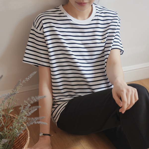 Maternity*Simple pendant single-breasted T-shirt