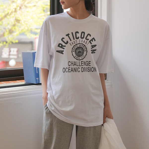 Maternity*Fog Box Fit Short Sleeves T-shirt