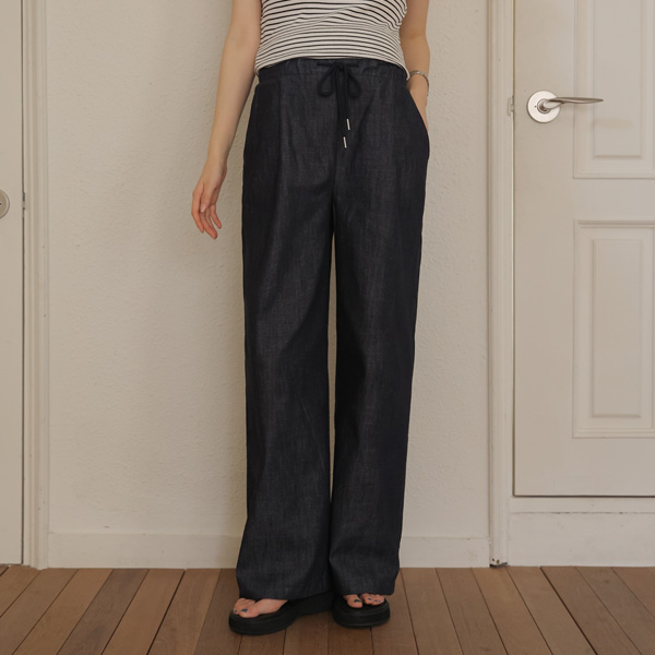 Maternity*Non-faded pin tuck wide maternity pants (for postpartum use)