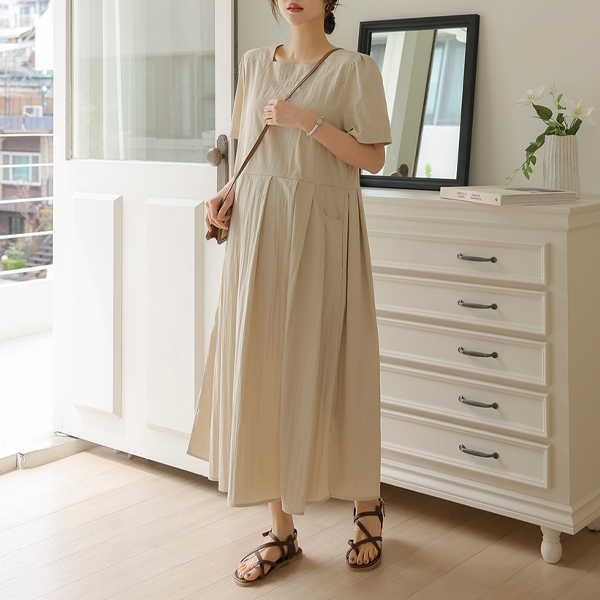 Maternity*Lighter pleated maternity dress