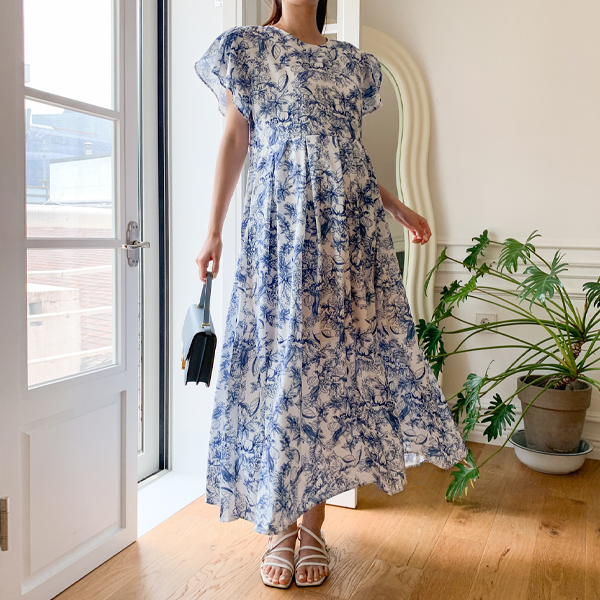 Maternity*Ortulip pleated maternity dress