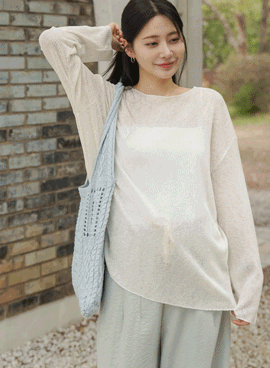 Maternity*Slav Loose Fit Round Knit