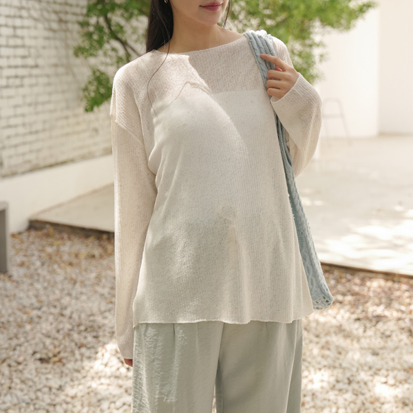 Maternity*Slav Loose Fit Round Knit