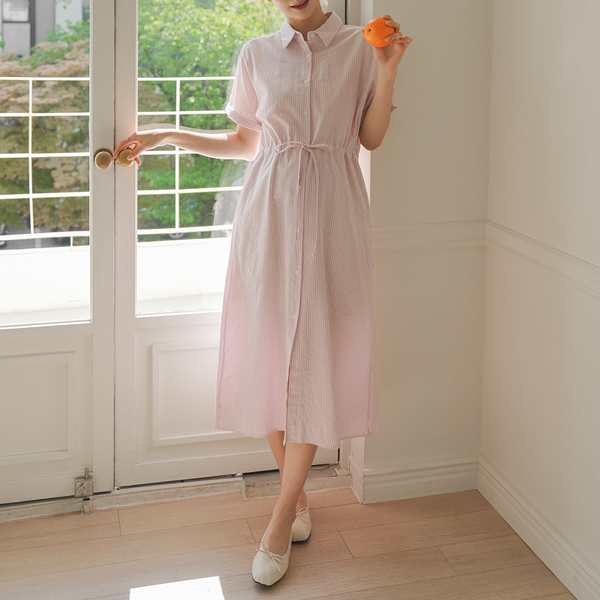 Maternity*Berry Shirt Fit Adjustable Maternity Dress