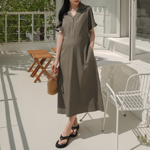 Maternity*Charvan open fit adjustable maternity dress
