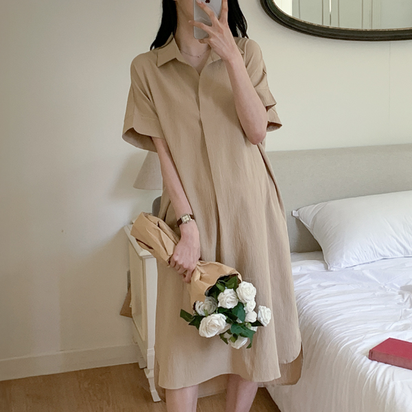 <b>[Special Offer 2-piece Set]</b><br> Maternity*Aichakara Neck Maternity Dress (String set)