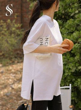 [Fine Thanks] Maternity*Solid daily maternity short-sleeved T-shirt