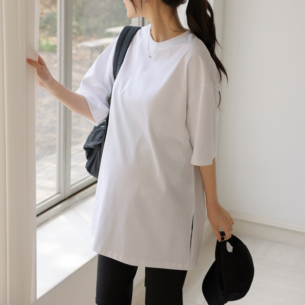 [Fine Thanks] Maternity*Solid daily maternity short-sleeved T-shirt