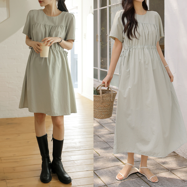Maternity*Light rustling adjustable maternity dress