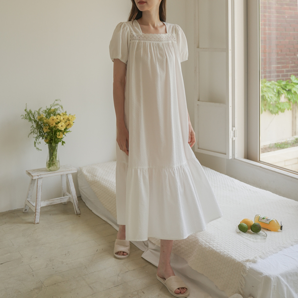 [Luna Sweet] Maternity*Jimmy Lace Pajamas Maternity One-Piece