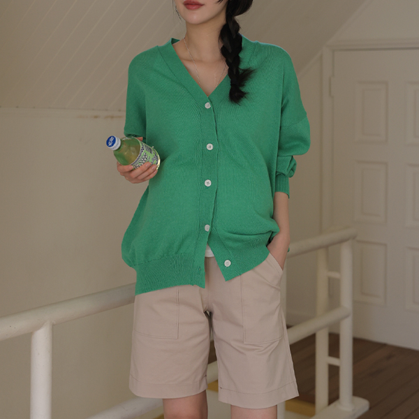 Maternity*Cool Bamboo Basic Loose Fit Cardigan