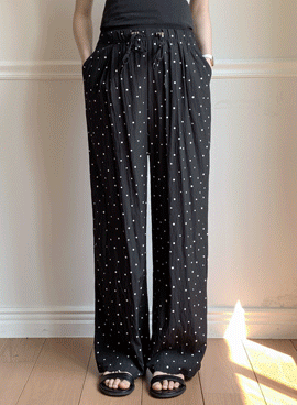 Maternity*Dot Wide Stopper Maternity Pants