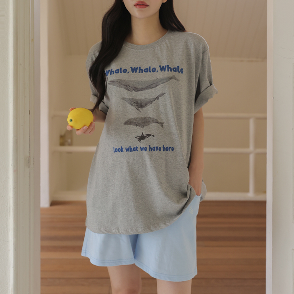 Maternity*Fever Cotton Short Sleeve Loose Fit T-shirts