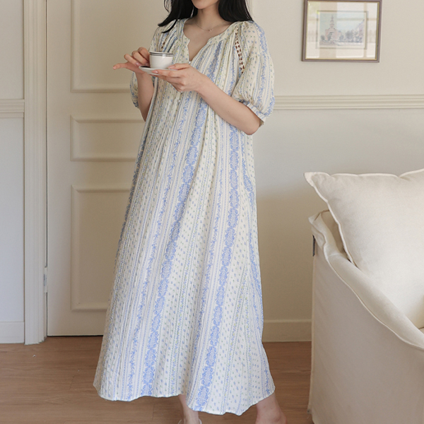 Maternity*Ethnic Pearl Pajamas Maternity One-Piece