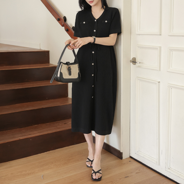 Maternity*Cami fake ribbed maternity dress