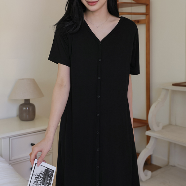 [S-made] Nursing clothes*Char button-up nursing dress