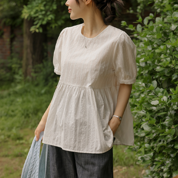 [S-made]Maternity*Lace A-line Flare Maternity Blouse