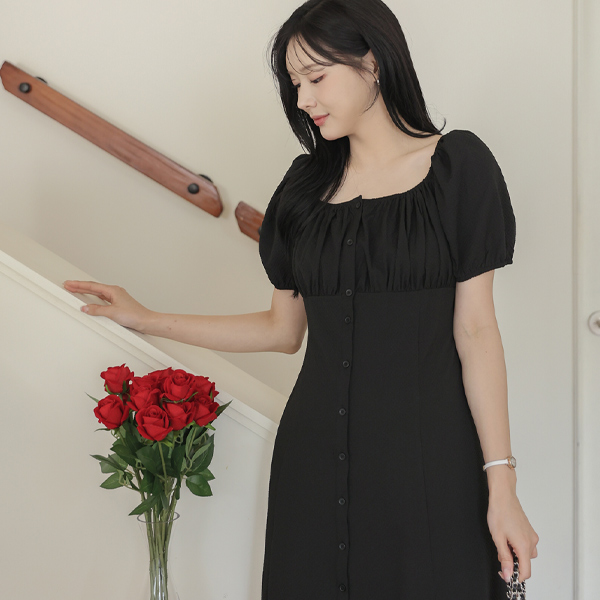 [S-made]Maternity*Jijimi Yeri Square Maternity Dress