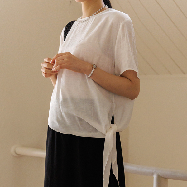 Maternity*Muet Unbalmaed Knot Blouse