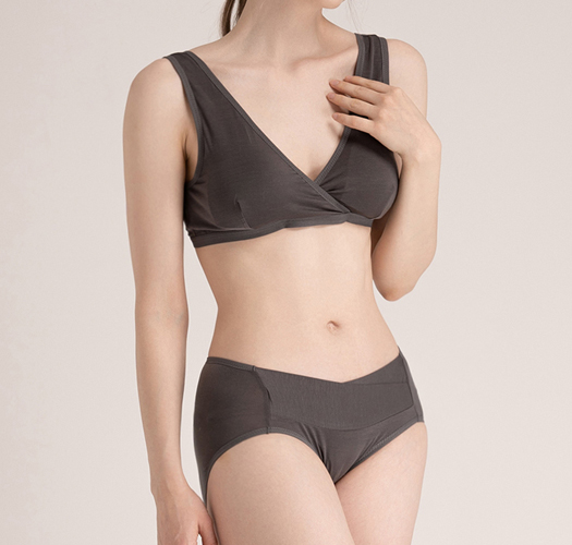 <font color="bb4b57"><b>[Set Discount]</b></font><br> Tencel Lab (Bra + Maternity Panties) 2-piece set (Big size OK)