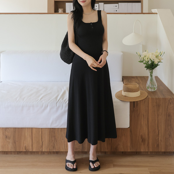 Maternity*Button cap built-in maternity dress