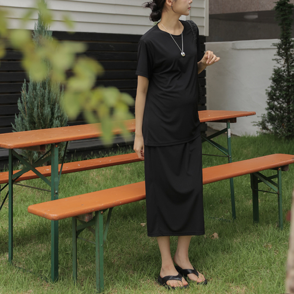 [Coolity]Maternity*Cooling Touch Refrigerator Skirt Maternity Set