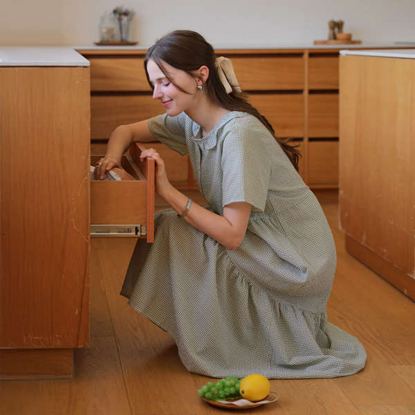 [Luna Sweet] Nursing Clothes*Jimmy Check Pajamas Nursing One Piece