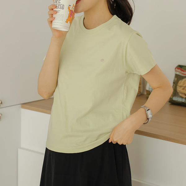 Maternity*Apple Mother-of-pearl Pendant Short Sleeves T-shirt