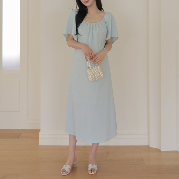 Maternity*Adjustable Maternity Dress with Sheer Wings