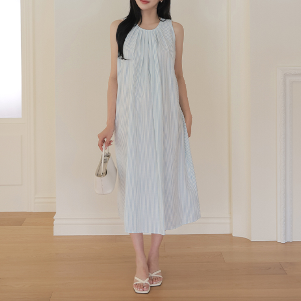 Maternity*Sheers shirring nasi maternity one-piece (String set)