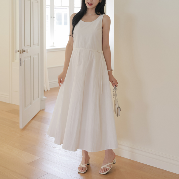 Maternity*Mandarin Nasi Pintuck Maternity Dress (Belt set)